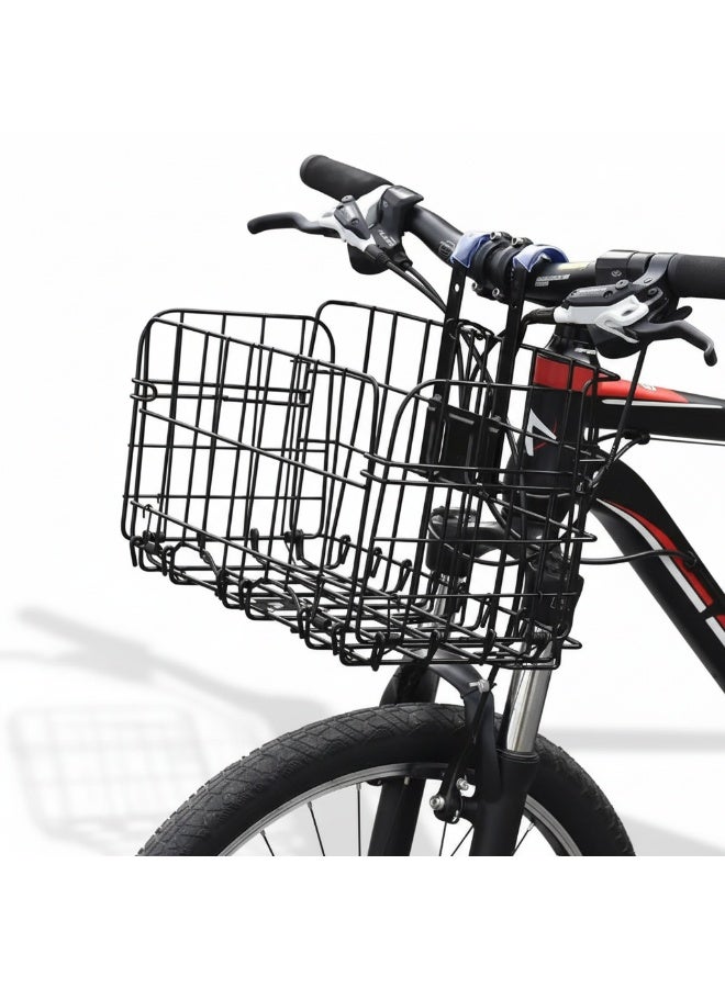 Foldable Metal Bike Basket by ABO ELGOUKH & MAXLERZ – Durable, Lightweight, Large Capacity & Easy-Mount Front Bicycle Carrier - Image 3
